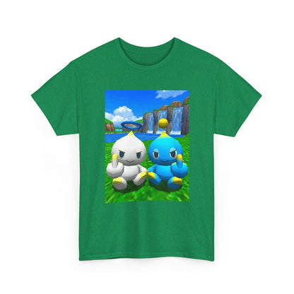 Chao Flipping Off On Green Hills Tee