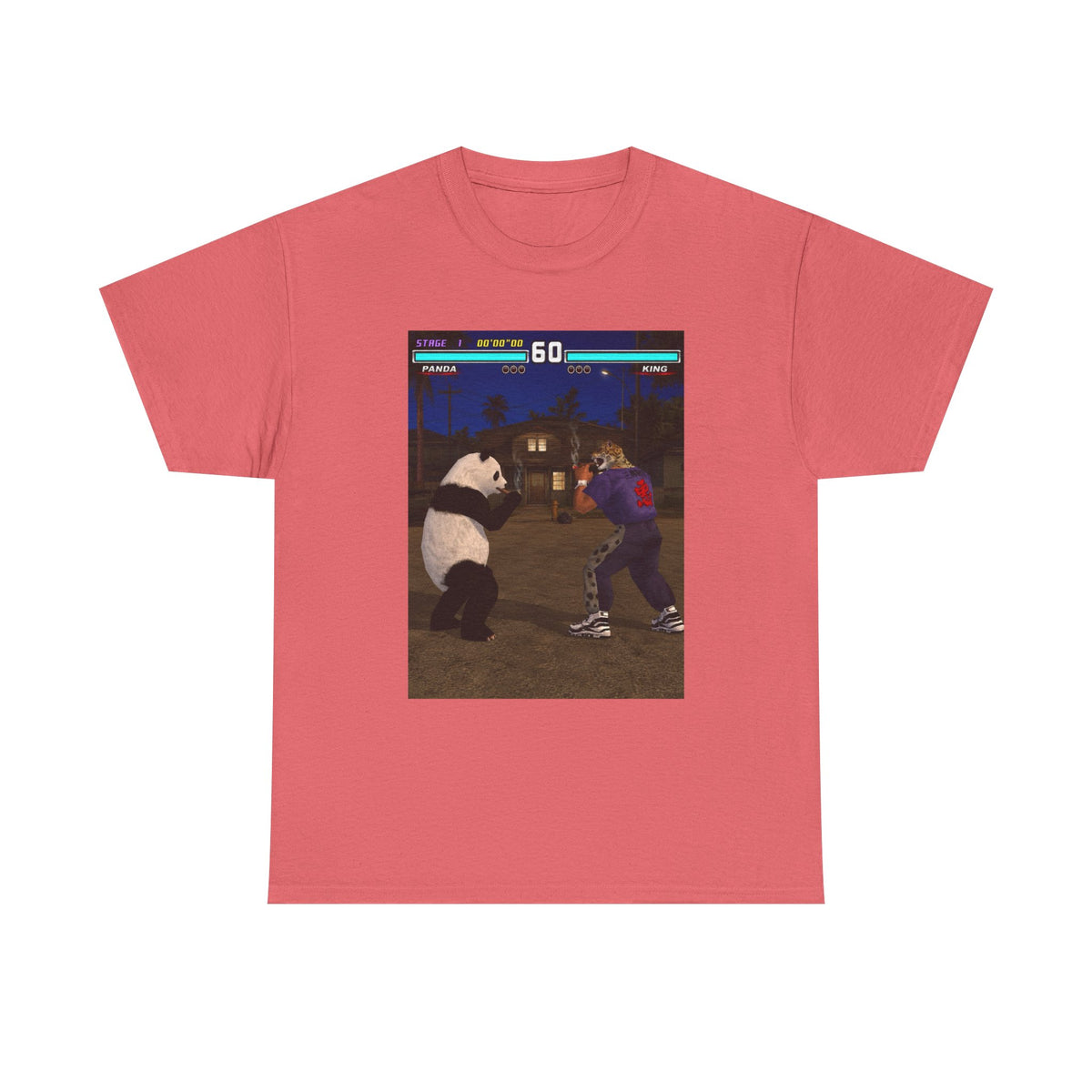 Panda And King Smoking Cigars Street Fight Tee