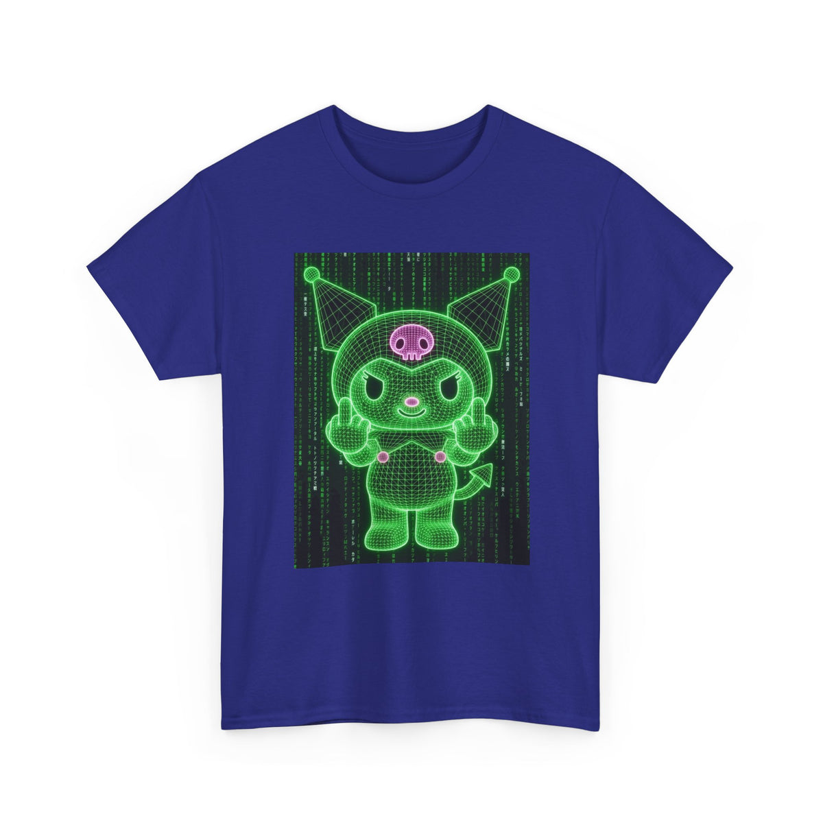 Wireframe Kuromi Flipping Off Tee