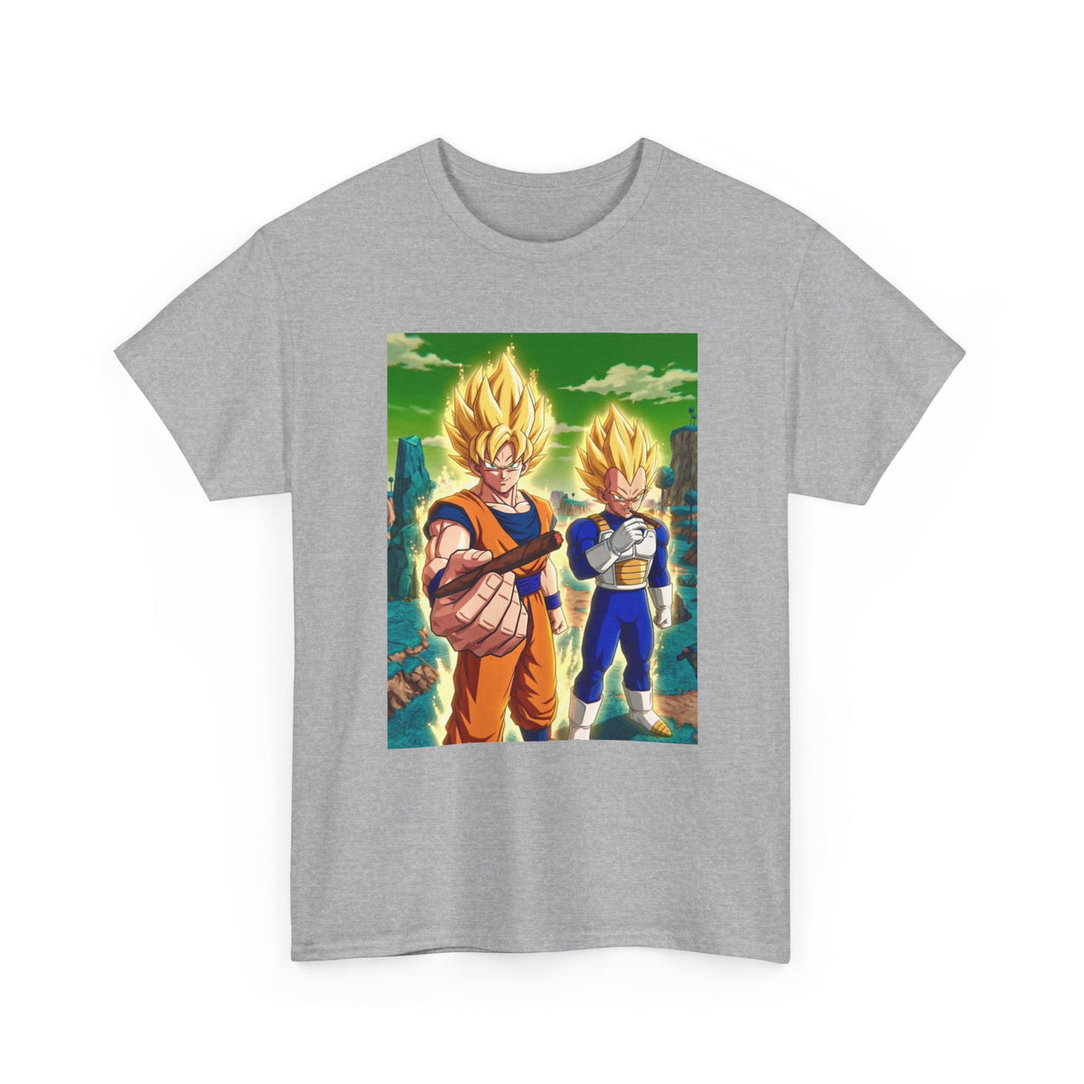Goku and Vegeta Powering Up With Blunts