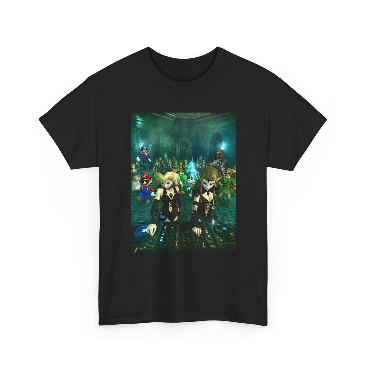 Dark Zelda DJs Gaming Party Tee