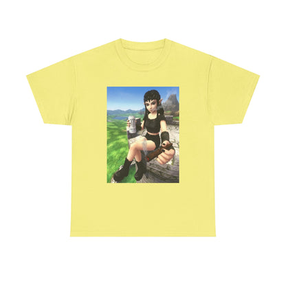 Edgy Elf Girl Smoking Blunt Tee