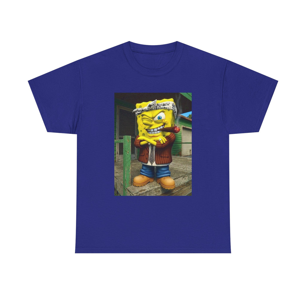 Gangster Sponge Winking and Smoking