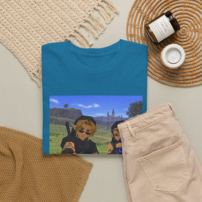 Dark Link And Dark Zelda Chilling Campfire Tee