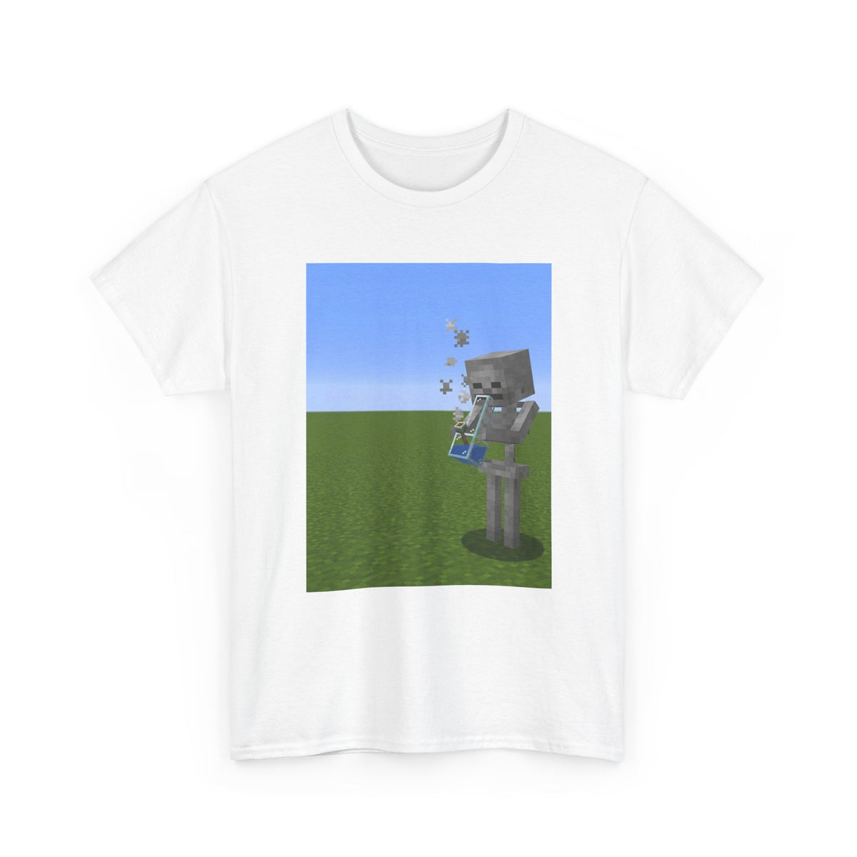 Minecraft Skeleton Taking A Hit Tee