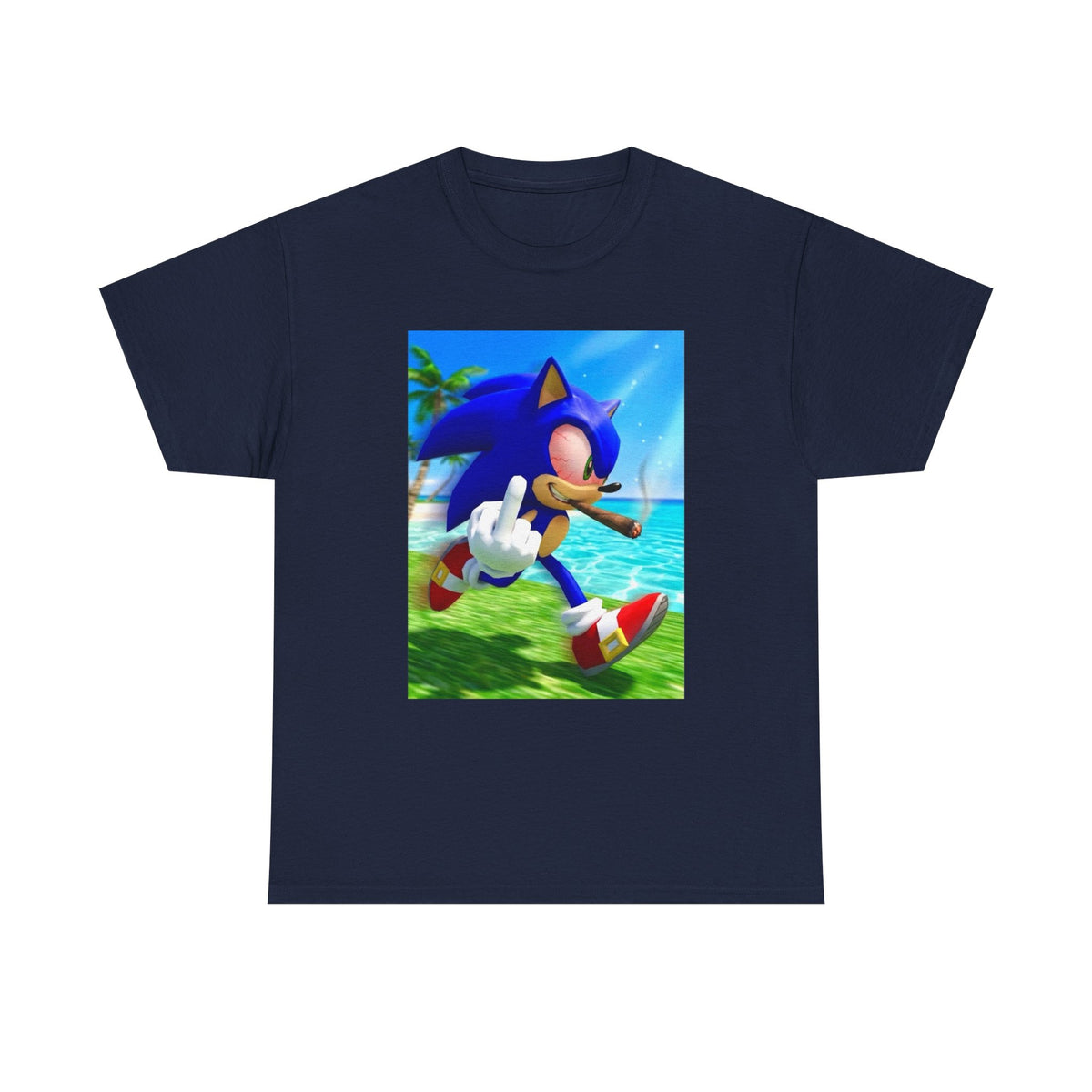 Stoned Sonic Giving The Finger Tee
