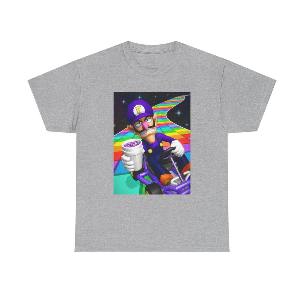 Waluigi Karting With Purple Drank Tee