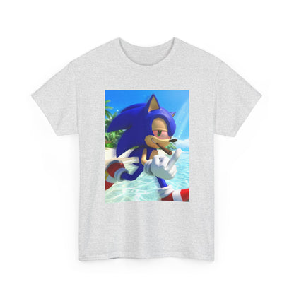 Sonic Smoking Blunt At Beach Tee