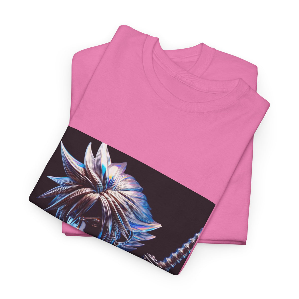 Chrome Warrior With Spiky Hair Tee