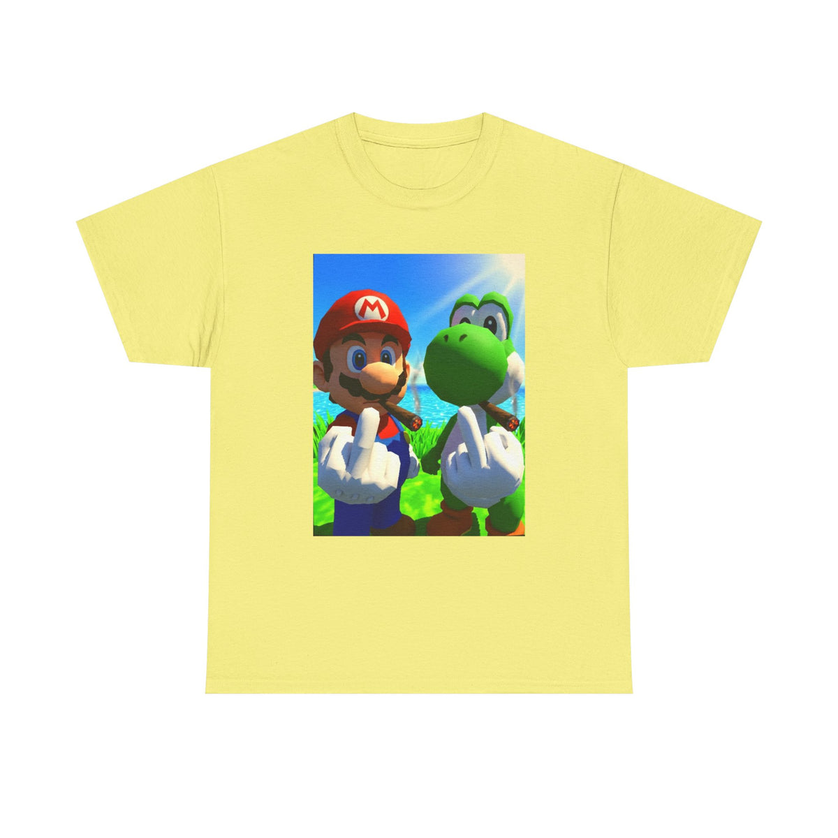 Mario And Yoshi Flipping The Bird