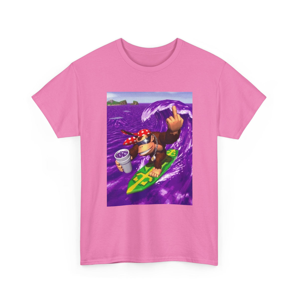 Diddy Kong Surfing Purple Wave Tee