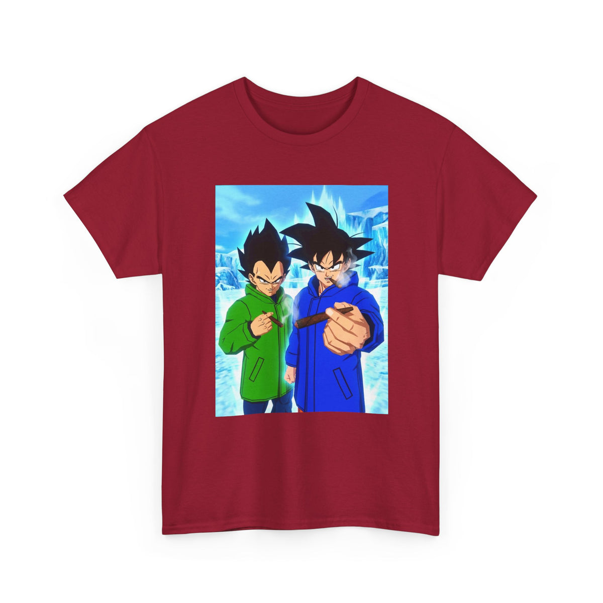 Goku and Vegeta Chilling, Smoking Blunts Tee