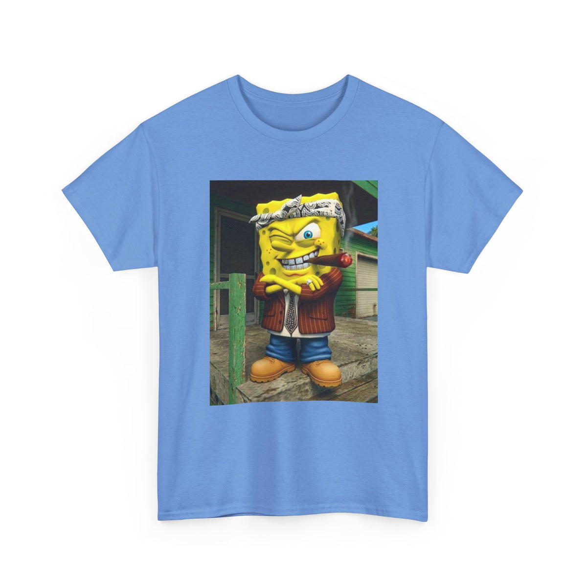 Gangster Sponge Winking and Smoking