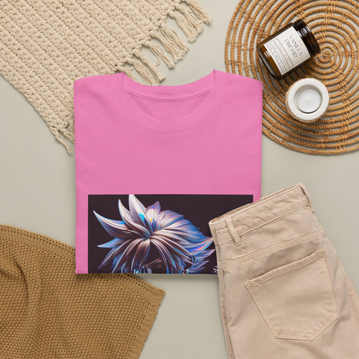 Chrome Warrior With Spiky Hair Tee
