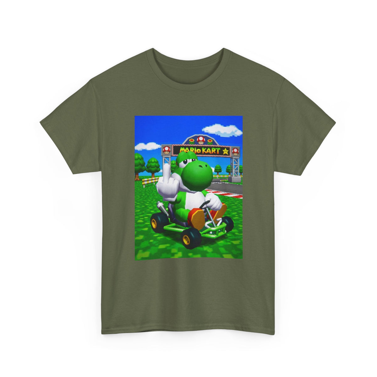 Yoshi Flipping Off In Mario Kart