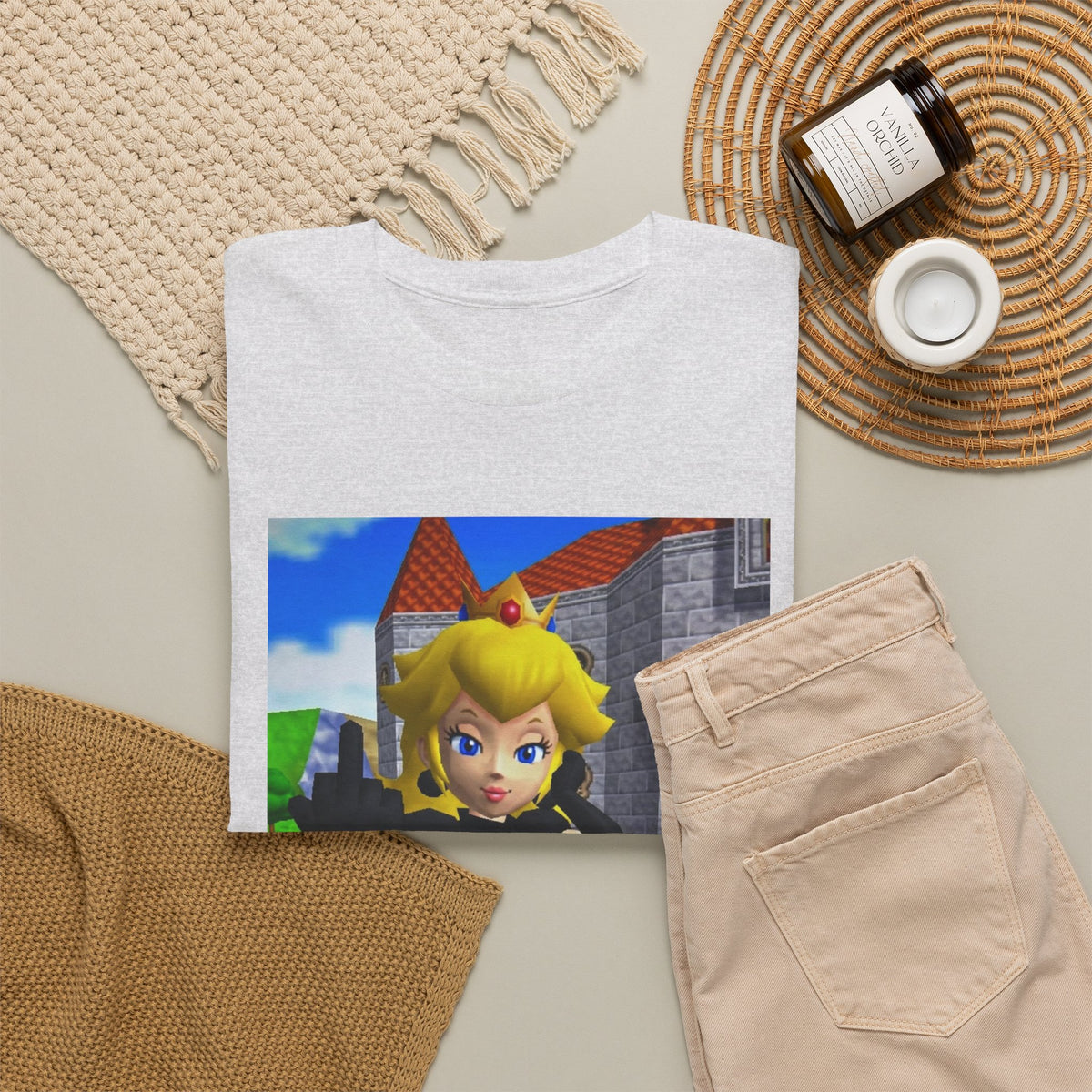 Princess Peach Flipping Off With Mario
