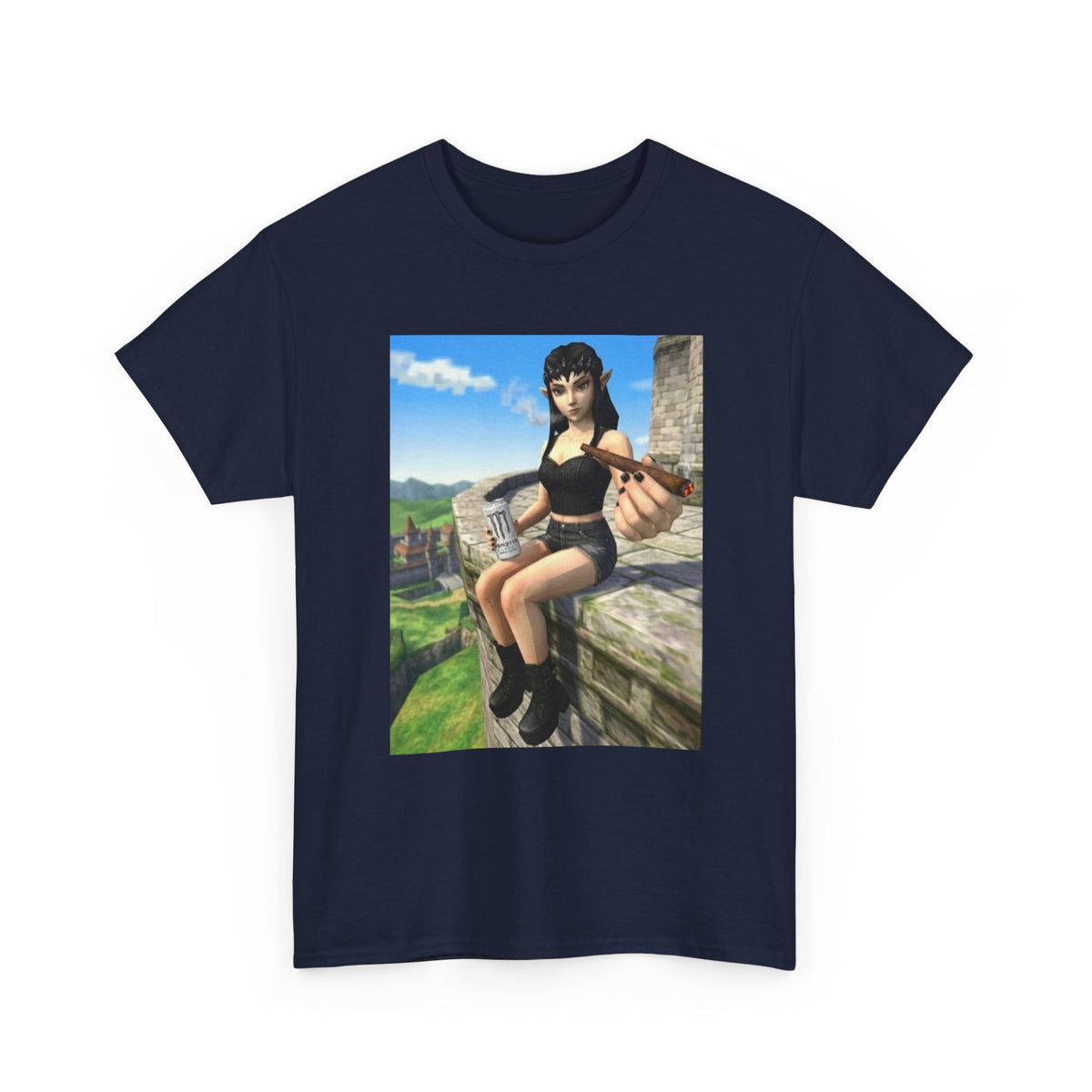 Edgy Elf Offering You A Blunt Tee