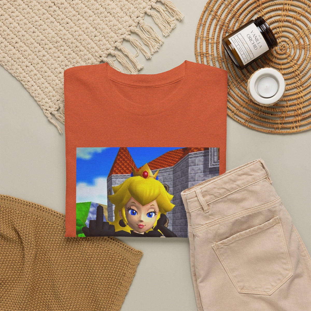 Princess Peach Flipping Off With Mario