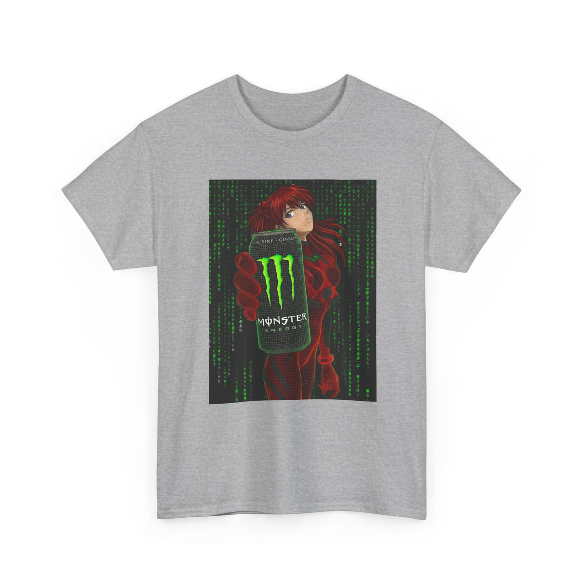 Asuka Wireframe Holding Monster Can