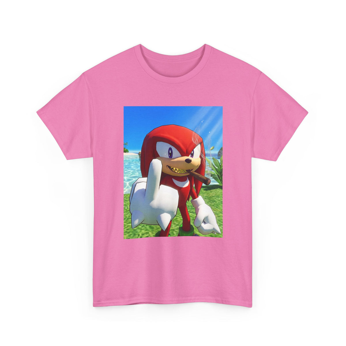 Knuckles Smoking Cigar On Tropical Beach