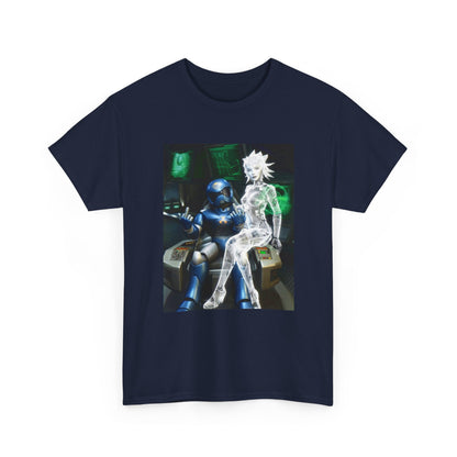 Cyborg & Hologram Flipping The Bird Tee