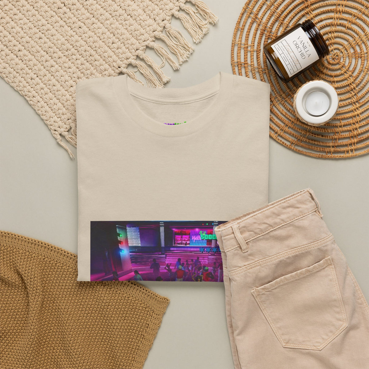 Neon Ember Flow Graphic Tee