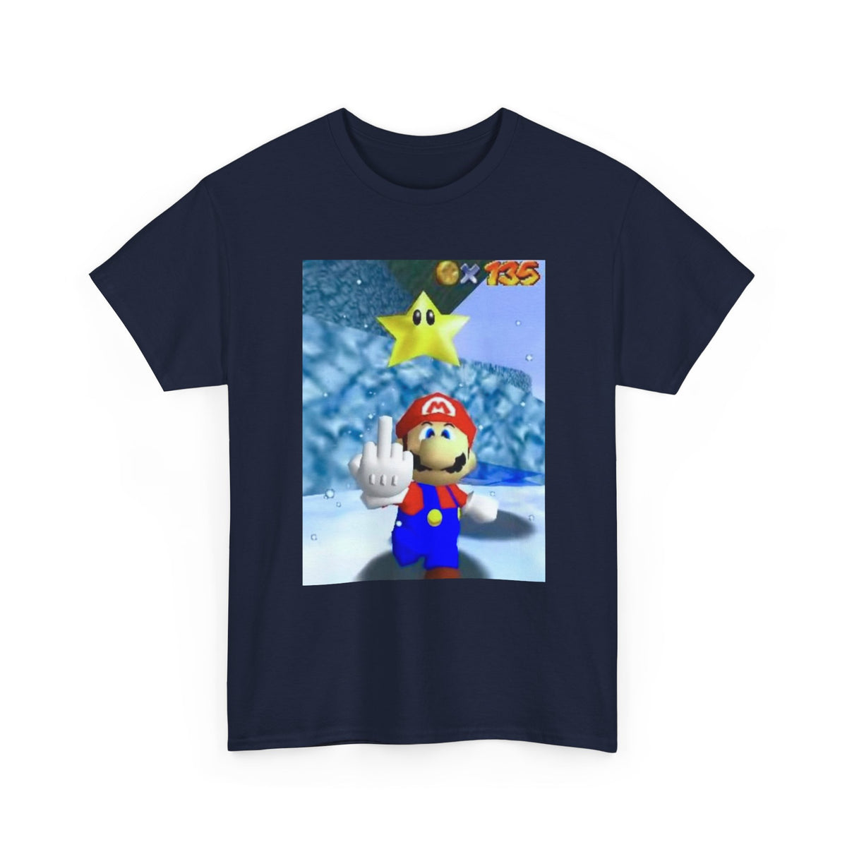 Mario Flips The Bird In Icy World Tee