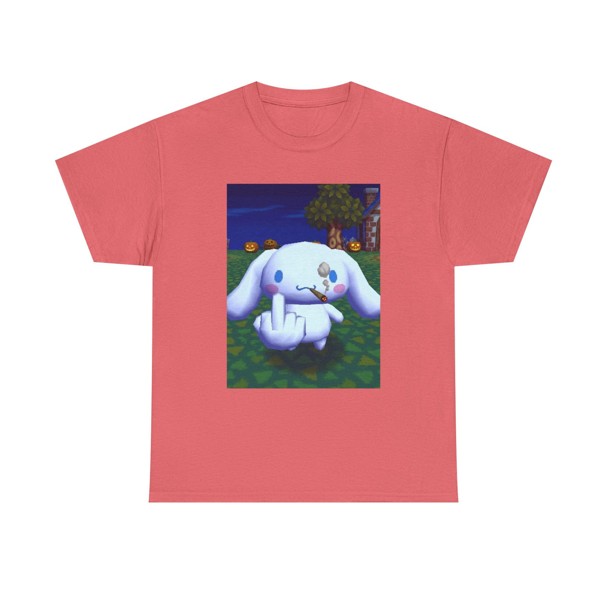 Cinnamoroll Smoking Blunt Flipping Bird Tee