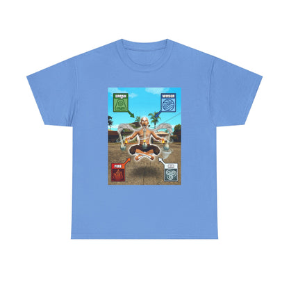 Meditating Avatar Bending All Elements Tee