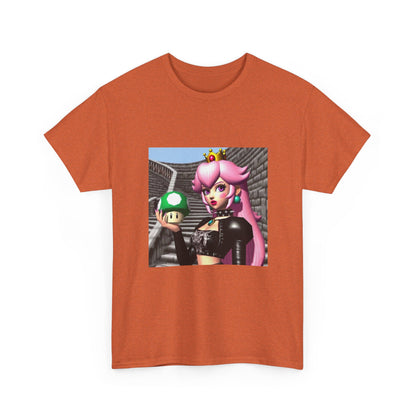 Goth Peach Holding A Green Mushroom Tee