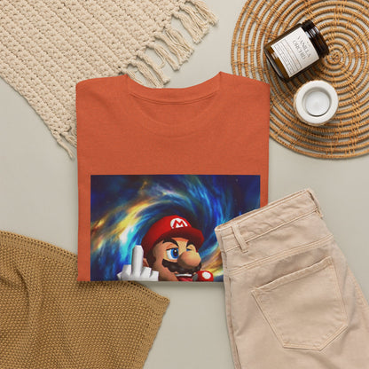 Mario Showing Middle Finger With Mushroom