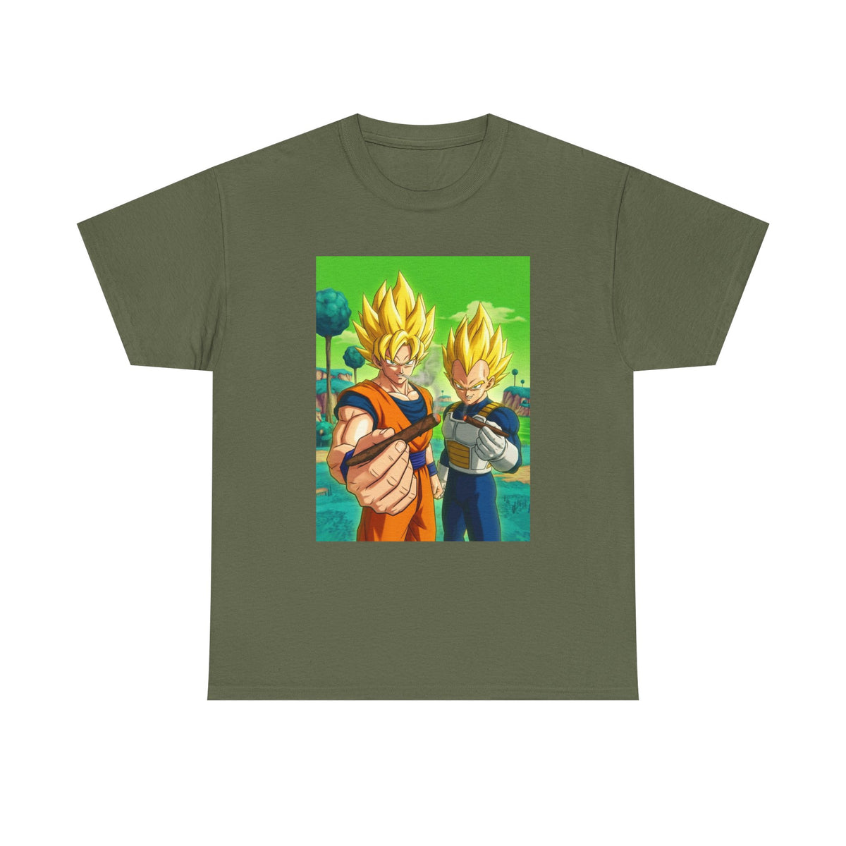 Goku And Vegeta Sharing A Smoke