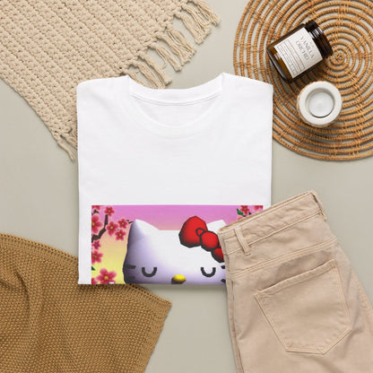 Kitty Meditating and Flipping Bird Tee