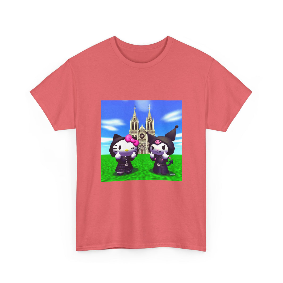 Goth Hello Kitty Kuromi Flipping Off Church