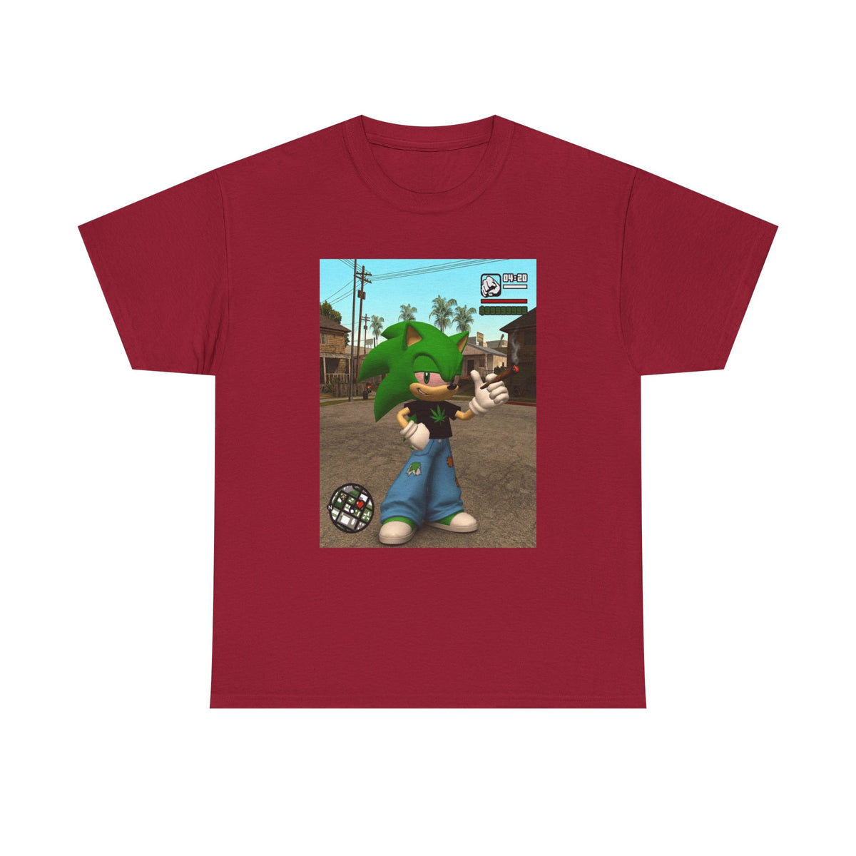 Stoned Green Hedgehog Blazing In Grove Street