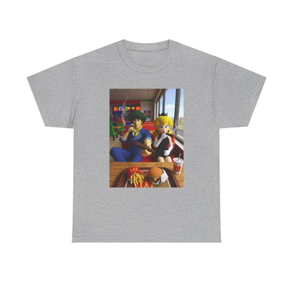 Spike and Peach Smoking Fast Food Tee