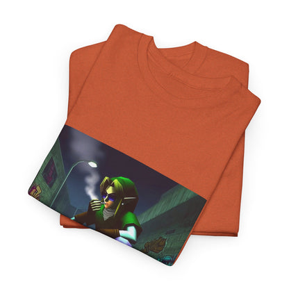 Skater Link Smoking In Dark Alley Tee