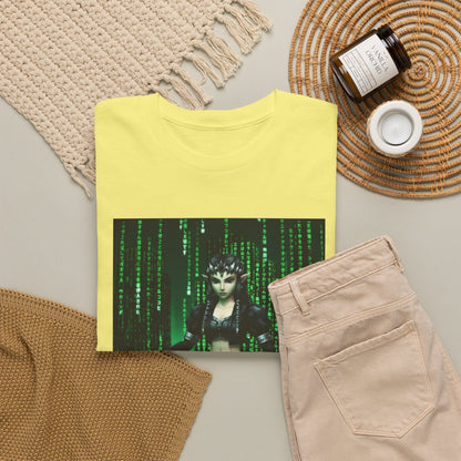 Cyberpunk Elf Queen In The Matrix City Tee