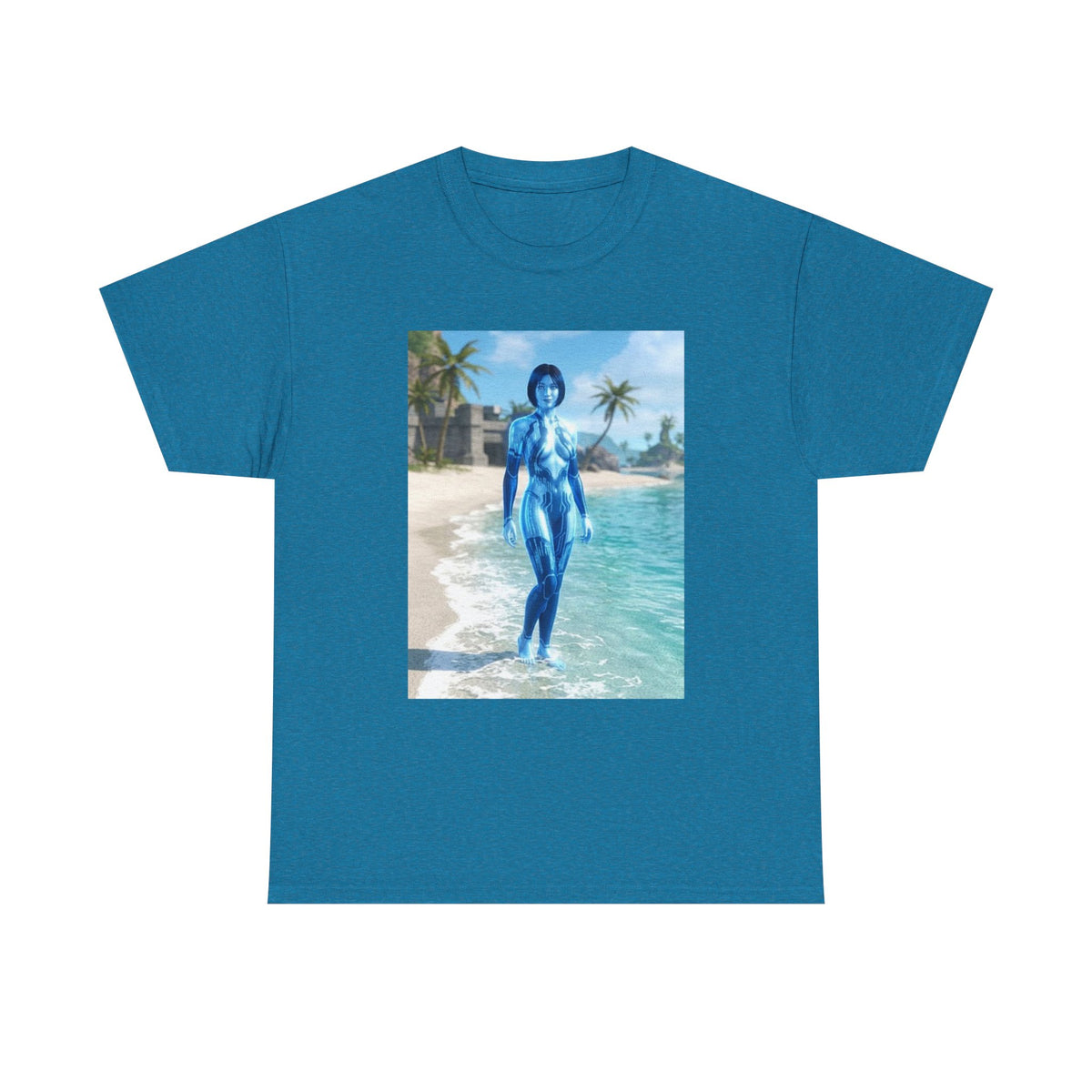 Cortana On Tropical Beach Tee