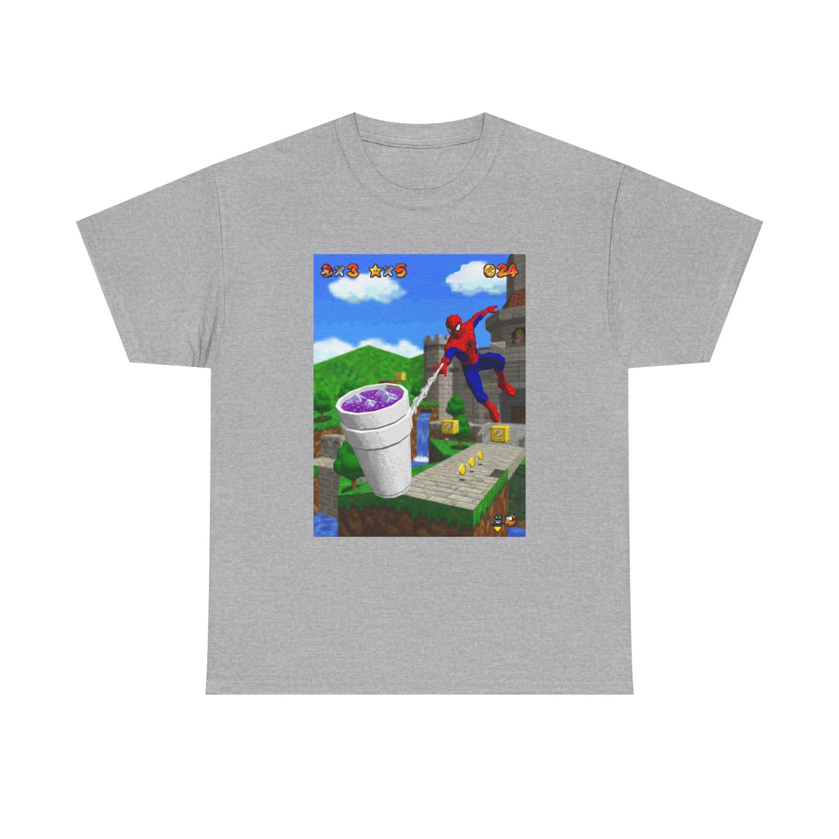Spidey Swings With Lean In Mario World Tee