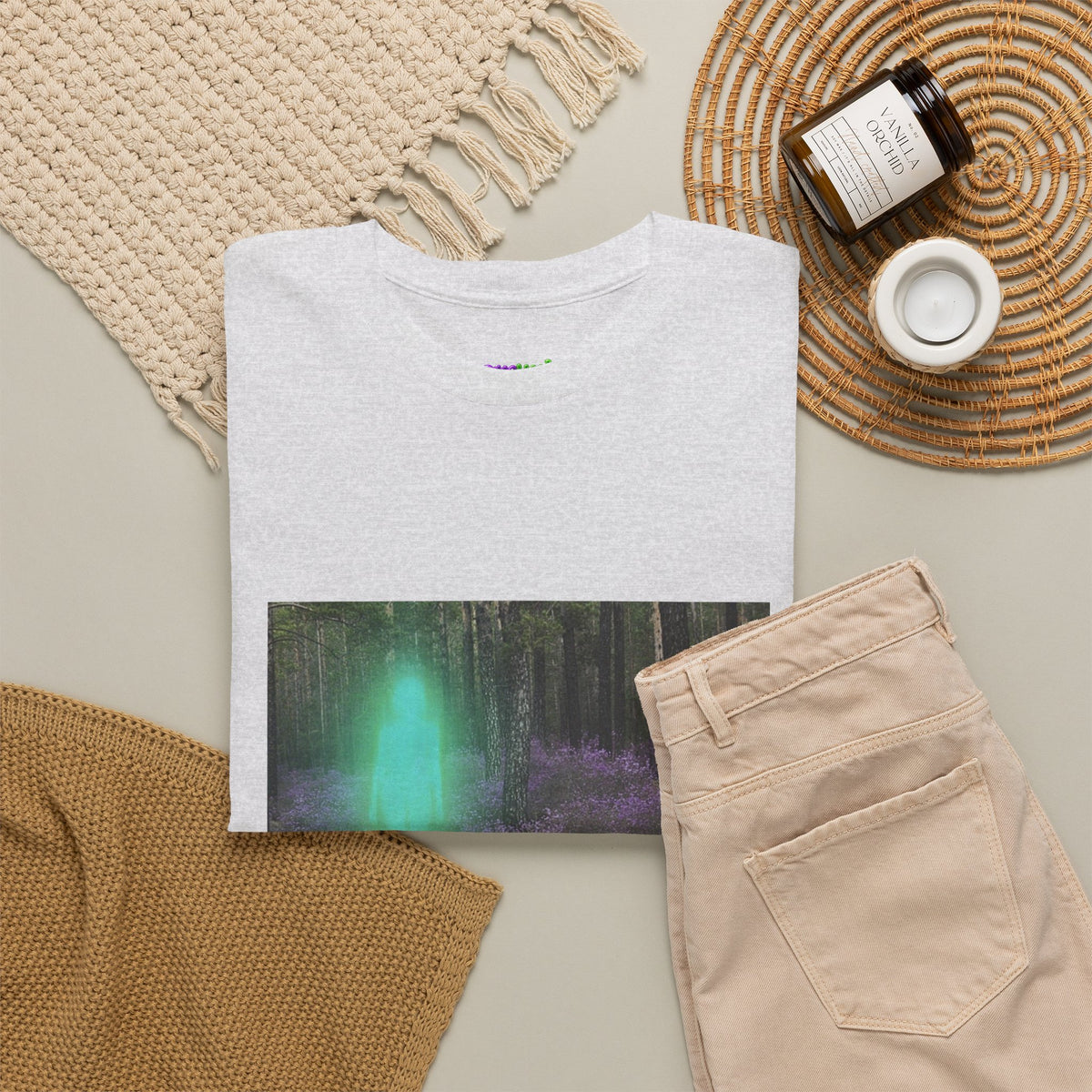 Visitor Exploring Neon Alley Tee