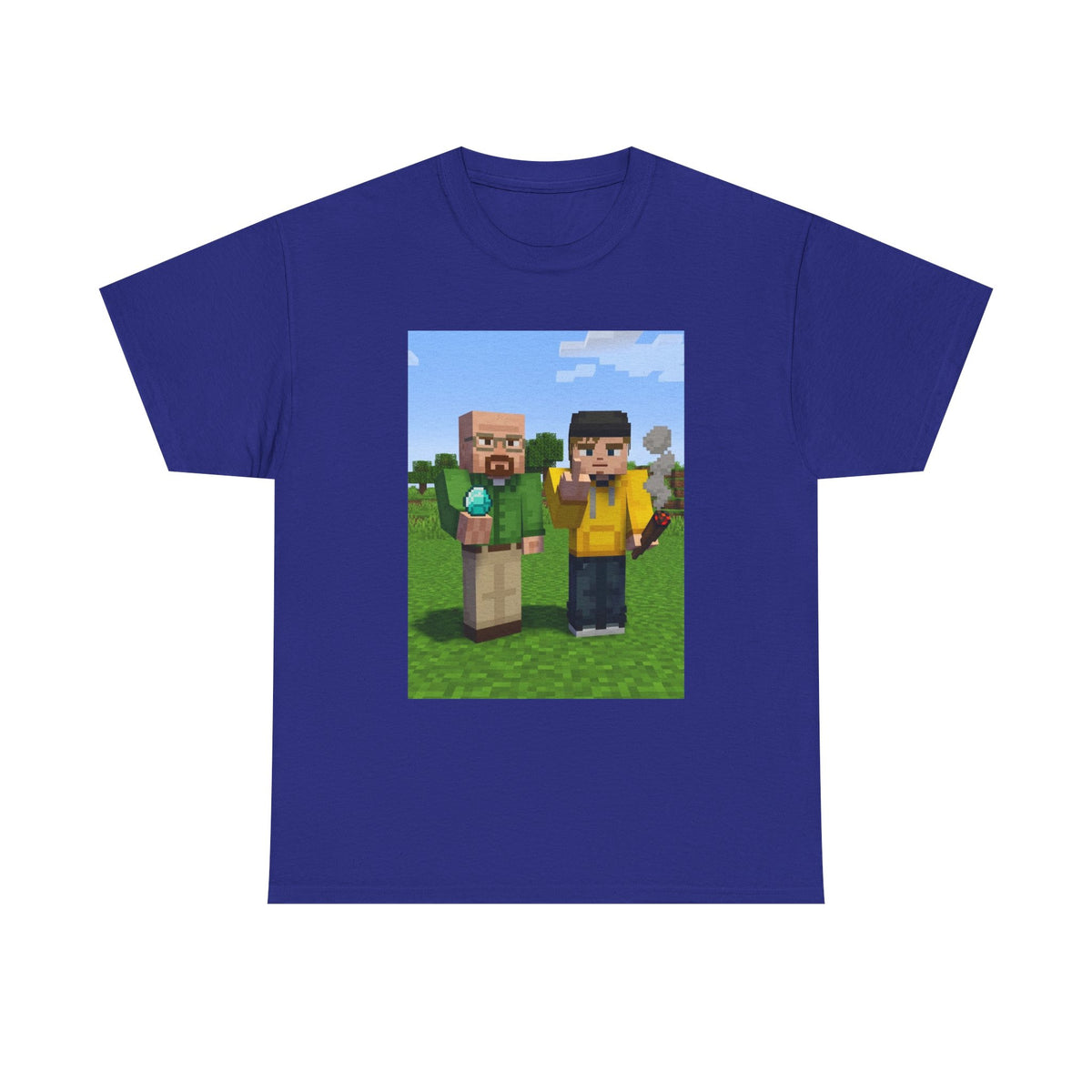 Pixelated Chemists With Blue Crystal And Joint