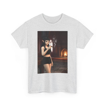 Dark Elf Girl Smoking Cigar Tee