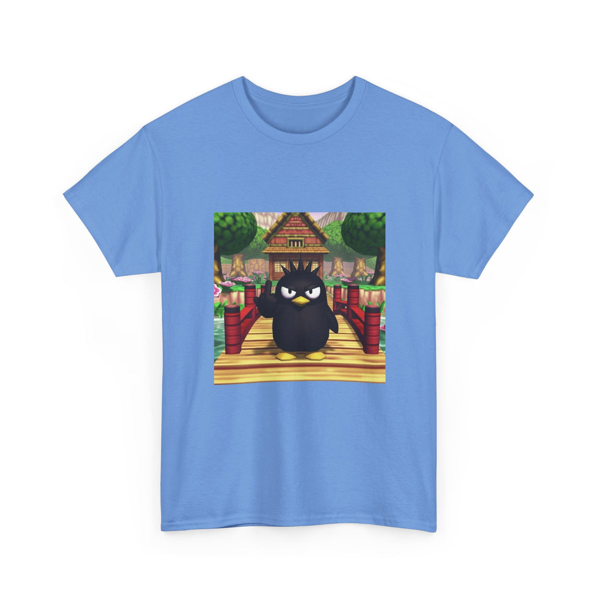 Grumpy Black Bird Flipping Off Tee