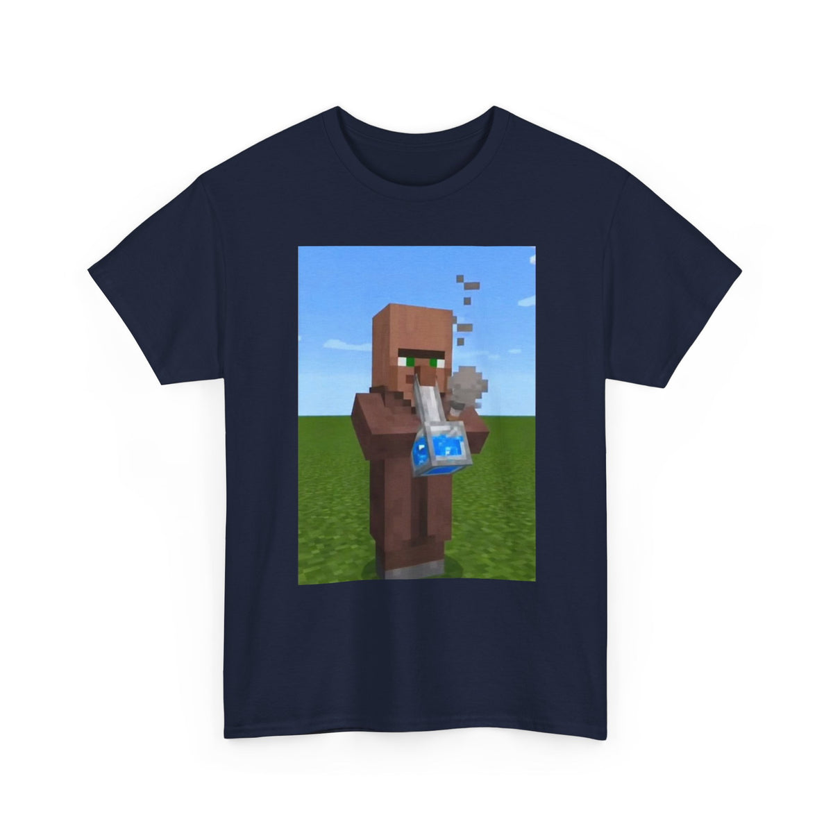 Villager Enjoying A Blocky Bong Hit