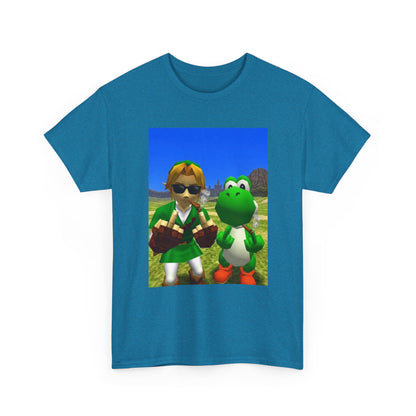 Link And Yoshi Smoking With Attitude