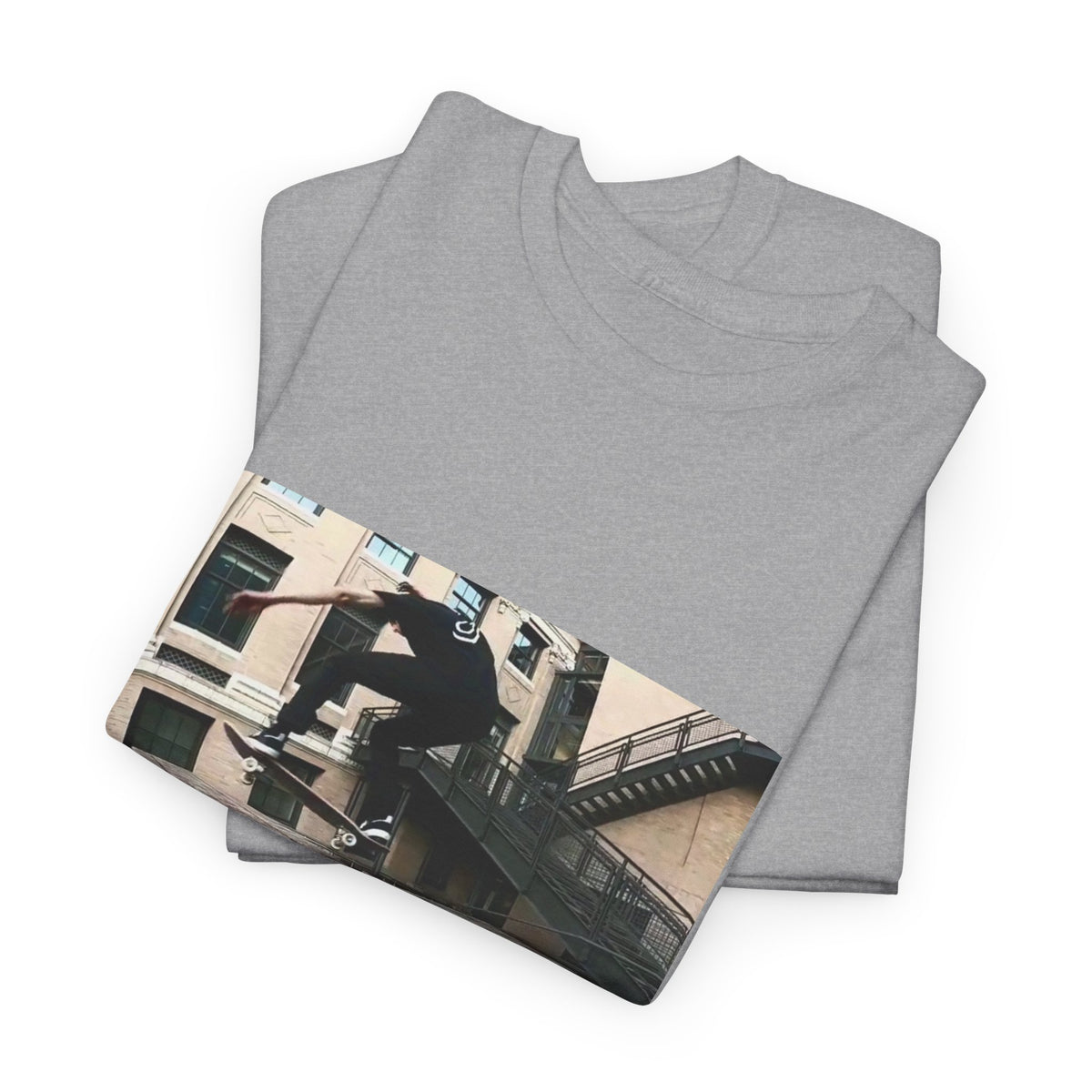 Skater Riding Through Cloud Passage Tee