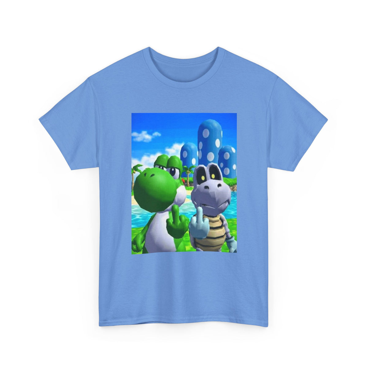 Yoshi and Dry Bones Flipping The Bird Tee (Design 4)