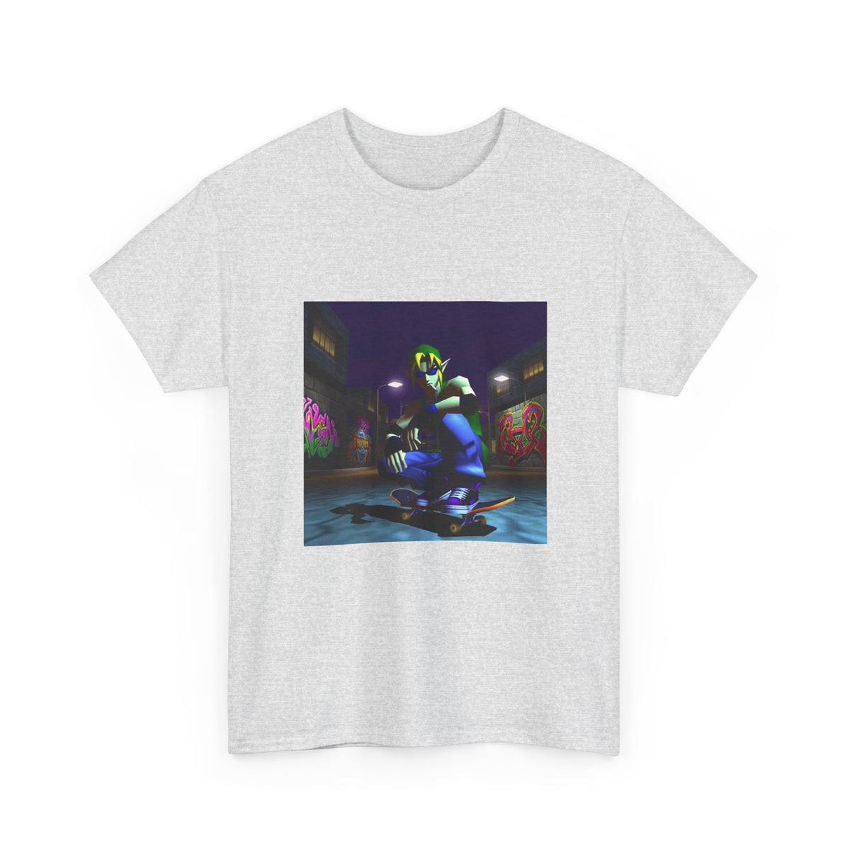 Skater Link Smoking In Neon Alley Tee