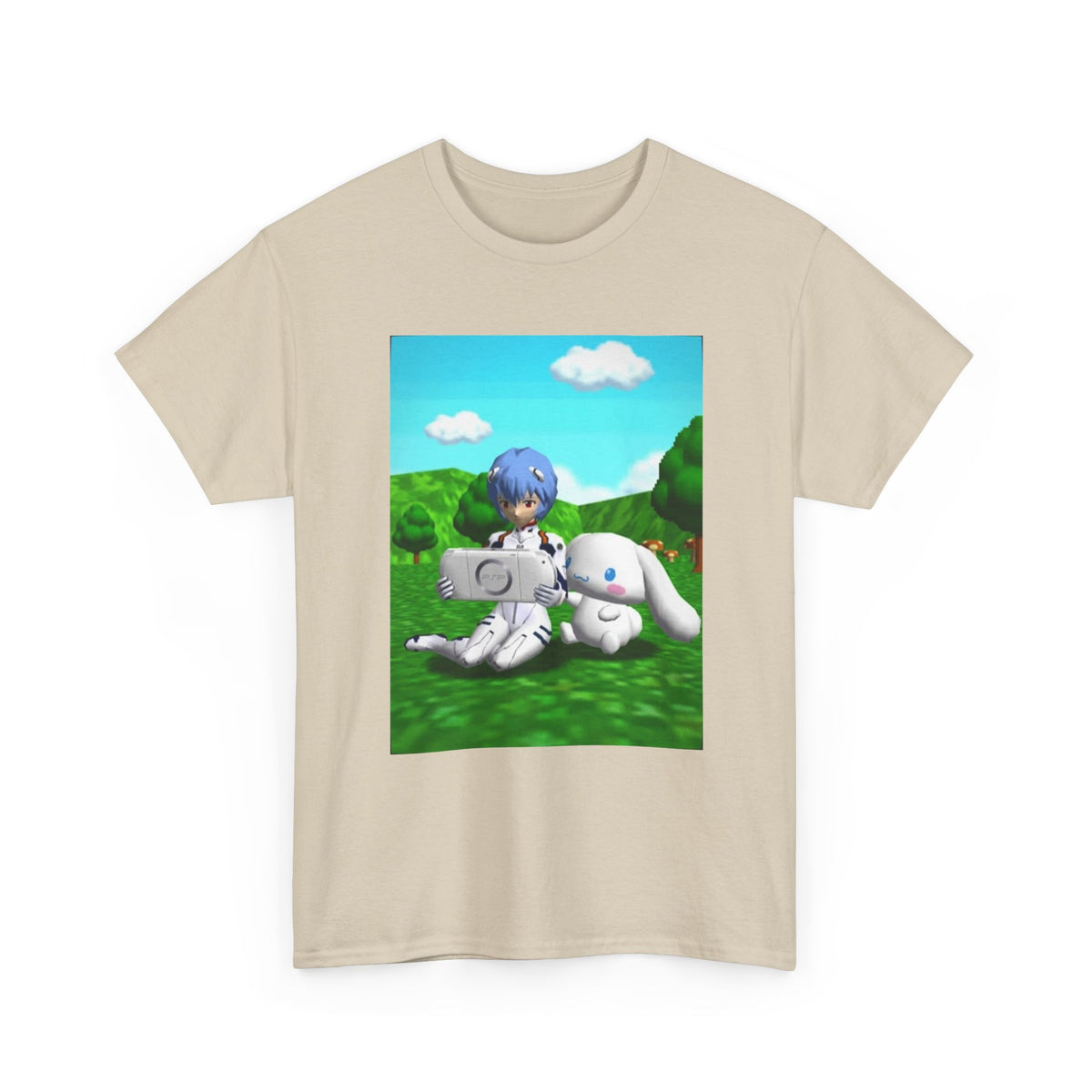 Rei Ayanami Gaming with Cinnamoroll Tee